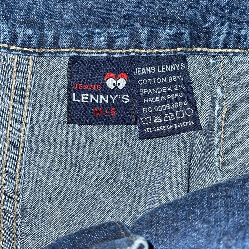 Lenny’s Embroidered Blue Jeans.  Size M/5. - Picture 4 of 4